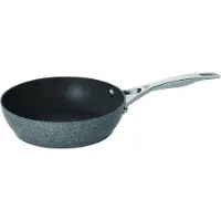 GOALMART Ballarini djup stekpanna 24 cm gjord i gryta för endast gaseldning Granitium 5-lagers beläggning Japansk Roma Italy wokning [Auktoriserad produkt] 75001-795 silver