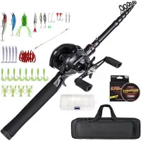 GoolRC Fiskspö och rulle Combo Set Portable Telescopic 180cm/210cm med spinnrullar bete och krok 210R