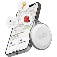 SBS Track My Circle vattentät locator kompatibel med Apple Hitta - vit (IP65)