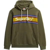 Superdry Venue Logo Stripe Relaxed Huvtröja