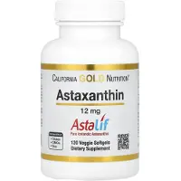 California Gold Nutrition Astaxanthin, Astalif Pure Iceland, 12 mg, 120 vegetariska mjukiskapslar