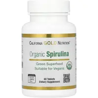 California Gold Nutrition , Ekologisk spirulin, 1 500 mg, 60 tabletter (500 mg per tablet)