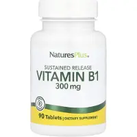 NaturesPlus , Vitamin B1, 300 mg, 90 Tabletter