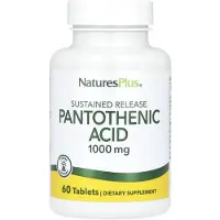 NaturesPlus , Pantotensyra 1 000 mg, 60 tabletter