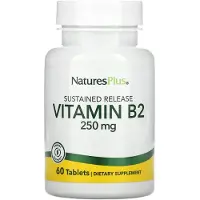 Natures Plus Vitamin B-2, 250 mg, 60 tabletter