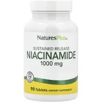 Natures Plus Niacinamid Förlängd Frigöring, 1 000 mg, 90 Tabletter