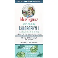 MaryRuth's , Vegansk Klorofyllflytande Droppar, Pepparmint, 50 mg, 2 fl oz (60 ml)