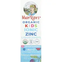 MaryRuth Organics , Ekologiskt joniskt zink för barn, Flytande droppar, Åldrar 4 - 13, Bärsmak, 2 fl oz (60 ml)