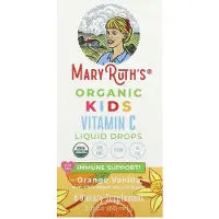 MaryRuth Organics , Organiska Barn, C-vitamin Vätskepipetter, Åldrar 4-13, Apelsin Vanilj, 2 fl oz (60 ml)