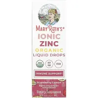 MaryRuth Organics , Organisk Ionisk Zink Flytande Droppar, Strawberry Lemon, 4 fl oz (120 ml)