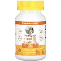 MaryRuth Organics , Vitamin D3 gummies, citron, jordgubb och apelsin, 25 mcg, 60 gummies