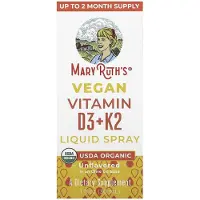 MaryRuth's MaryRuth's, Vegan Vitamin D3 + K2 Liquid Spray, Unflavored, 1 fl oz (30 ml)