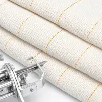 Yazy Överlockande tuftduk med markerade linjer - Primär munktyg Punch Nål Tyg för DIY Rug-Punch Tufting Gun 110*110cm benvit färg