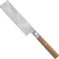 Mcusta Zanmai Nakiri ZBX2-3008DS, 33-Layer Damascus/VG10, Hinoki Handle, Knivesandtools Exclusive, vegetable knife, 16.5 cm