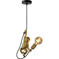 Lucide Design pendellampa Extravaganza Chimp, dimbar, Mässing / guld, Vardagsrum / matsal, Syntetmaterial, Design, Pendellampa