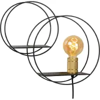 Lucide Vägglampa Circle, Svart, Vardagsrum / matsal, Metall, Vägglampa, vägglampa inomhus