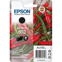 Epson Ink 503 - 4.6 ml - Schwarz - original - Blister mit RF- / akustischem Alarmsignal - Tintenpatrone - fur Expression Home XP-5200, XP-5205, WorkForce WF-2960DWF, WF-2965DWF