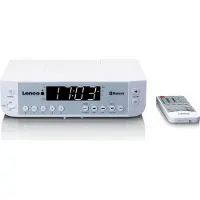 Lenco FM-köksradio med Bluetooth LED-belysning och timer Vit