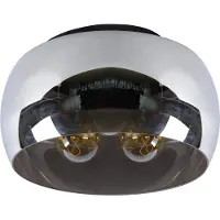Lucide Taklampa Olivia, dimbar, Aluminium / grå / zink, Vardagsrum / matsal, Glas, Taklampa