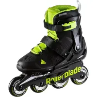 Rollerblade Rullskridskor - Microblade - Svart/Grön - Inlines - - 33/36 - Rullskridskor