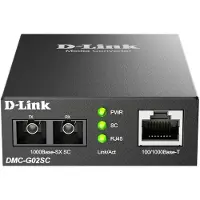 D-Link DMC G02SC - Fibermediekonverterare - 1GbE - 10Base-T, 100Base-TX, 1000Base-T, 1000Base-SX - RJ-45 / SC-läge (multi-mode) - upp till 550 m - 850 nm