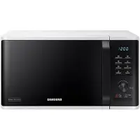 Samsung Enkel mikrovågsugn 23L - SAMSUNG - MS23K3555EW - Vit - Elektronisk kontroll + knapp - Håll varm-funktion