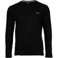 BOSS för män. 50535870 Våfflad T-shirt svart (L), Hemkläder, Bomull, Lång ärm