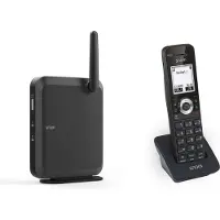 Snom M110SC - Trådlös VoIP-telefon med nummerpresentation - DECT - 3-riktad samtalsförmåg - SIP, RTP, SRTP - svart