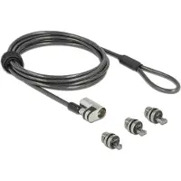 Navilock - Lås för säkerhetskabel - svart, silver - 2 m