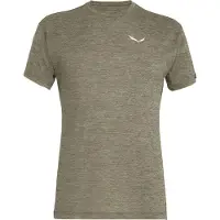 Salewa - Vandringskläder - Puez Melange Dry SS Tee M Dark Olive Melange för Unisex - Storlek XL - Khaki