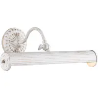 Maytoni Tavelbelysning Renoir i vitt, 2 x E14 25 W Renoir, dimbar, Vitt / opal, Vardagsrum / matsal, Metall, Antik, Vägglampa, vägglampa inomhus