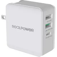 RealPower Realp-306837 Usb-a-och Usb-c-väggladdare