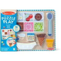 Melissa & Doug tr magnetiskt glasspussel och lekuppsttning