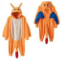 Snody Tecknad Onesie För Barn Gengar Ett stycke Pyjamas Barn Kigurumi Halloween Cosplay Kostym Party Present 130 orange