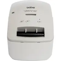 Brother QL-600G - Etikettskrivare - direkt termisk - Rulle (6,2 cm) - 300 x 300 dpi - upp till 71 mm/sek - USB 2.0 - grå, vit