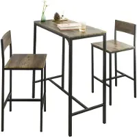 SoBuy Barbord med 2 barstolar OGT03-XL