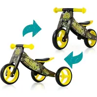 Milly Mally Jake Army 2in1, 1,5 År, 3 hjul, Trä, Multifärg