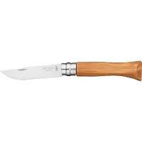 Opinel pocket knife No. 6 Luxury Range, stainless steel, olive wood