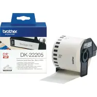 Brother DK-22205 etiketter | svart text - vit etikett | 62mm x 30.48m (original)