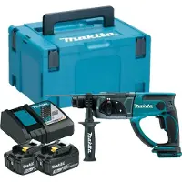 Makita DHR202RFJ, 2 cm, 1200 RPM, 2 J, 4000 BPM, 1,3 cm, 2,6 cm
