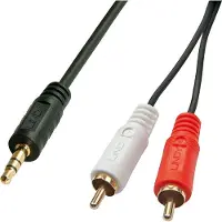 Lindy Jack 3.5mm - RCA (Cinch) x2 5m cable black (35683)