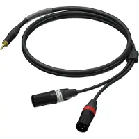Procab Kabel -kabel PRA712/3, jack 3,5 mm (M) stereo do 2x XLR (M) (3m)
