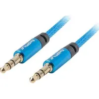 Lanberg Jack 3.5mm - Jack 3.5mm cable 1m blue (CA-MJMJ-10CU-0010-BL)