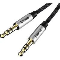 Baseus CAM30CS1, 3.5mm, Hanstik, 3.5mm, Hanstik, 1,5 m, Sort, Sølv