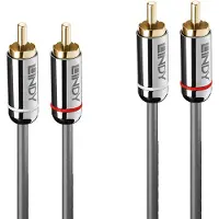 Lindy 35348 RCA Audio Anslutningskabel [2x RCA-hane - 2x RCA-hane] 5 m Antracit