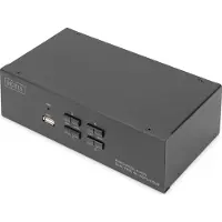 Digitus DS-12882 4 Port KVM-switch Display-Port Tangentbord, USB 1920 x 1080 Pixel, 1920 x 1200 Pixel, 1920 x 1280 Pixel, 1920 x 1440 Pixel, 2560 x 1080 Pixel,