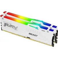 Kingston FURY Beast RGB - DDR5 - sats - 64 GB: 2 x 32 GB - DIMM 288-pin - 6000 MT/s / PC5-48000 - CL36 - 1.35 V - ej buffrad - on-die ECC - vit