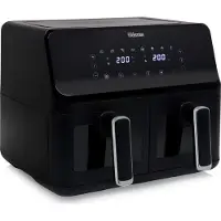 Tristar FR-9040 Dubbel fritös 8 l 2700 W Varmluftsfunktion, Timerfunktion, Non-stick-beläggning, Temperaturförval Svart