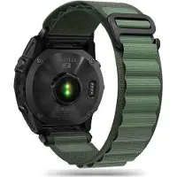 Tech-Protect Klockarmband till Garmin Fenix 5 / 6 / 6 Pro / 7 Nylon Pro - mörkgrön