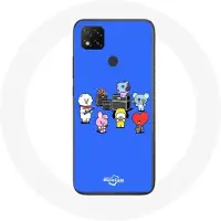 CAPACHEAP Coque pour Xiaomi Redmi 9C BTS BT21 Tata Chimmy Cooky Rj Koya Shooky Et Mang Jouent De la musique Fo